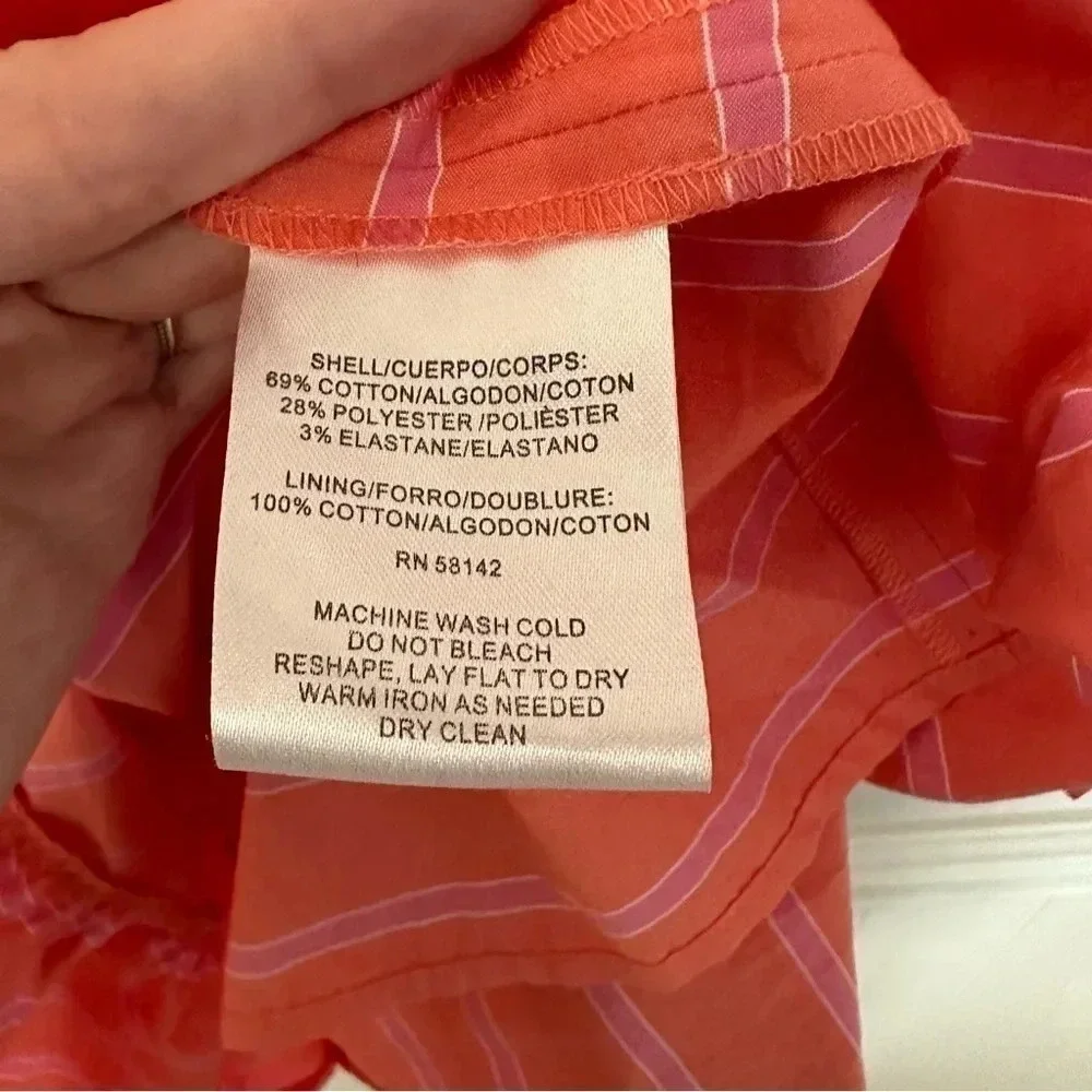 Gal Meets Glam Ariel Pink Stripe Dress with Square Neckline Size US 8 GUC - Picture 8 of 10